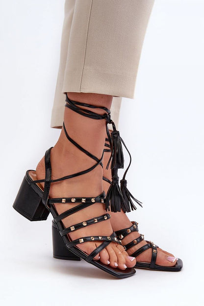 Sandales à talons Élégance Audacieuse noir | Zachoo