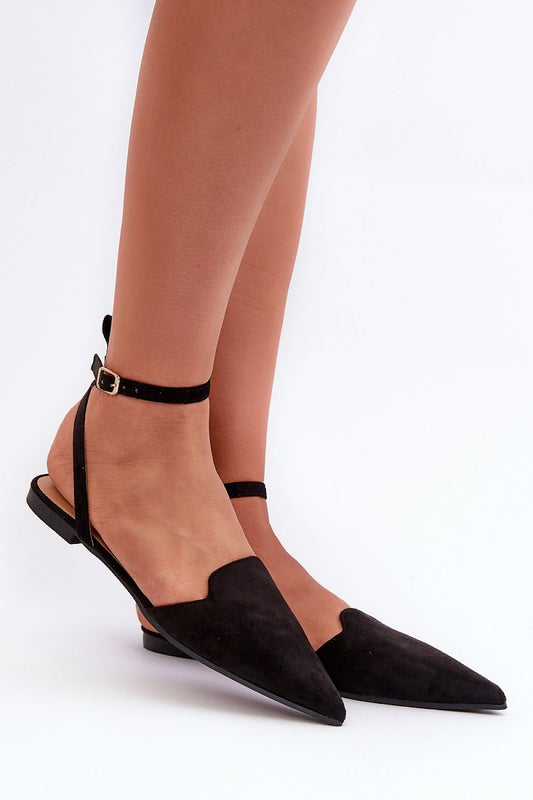 Ballerines élégantes en éco-suède avec bout pointu pour un look raffiné