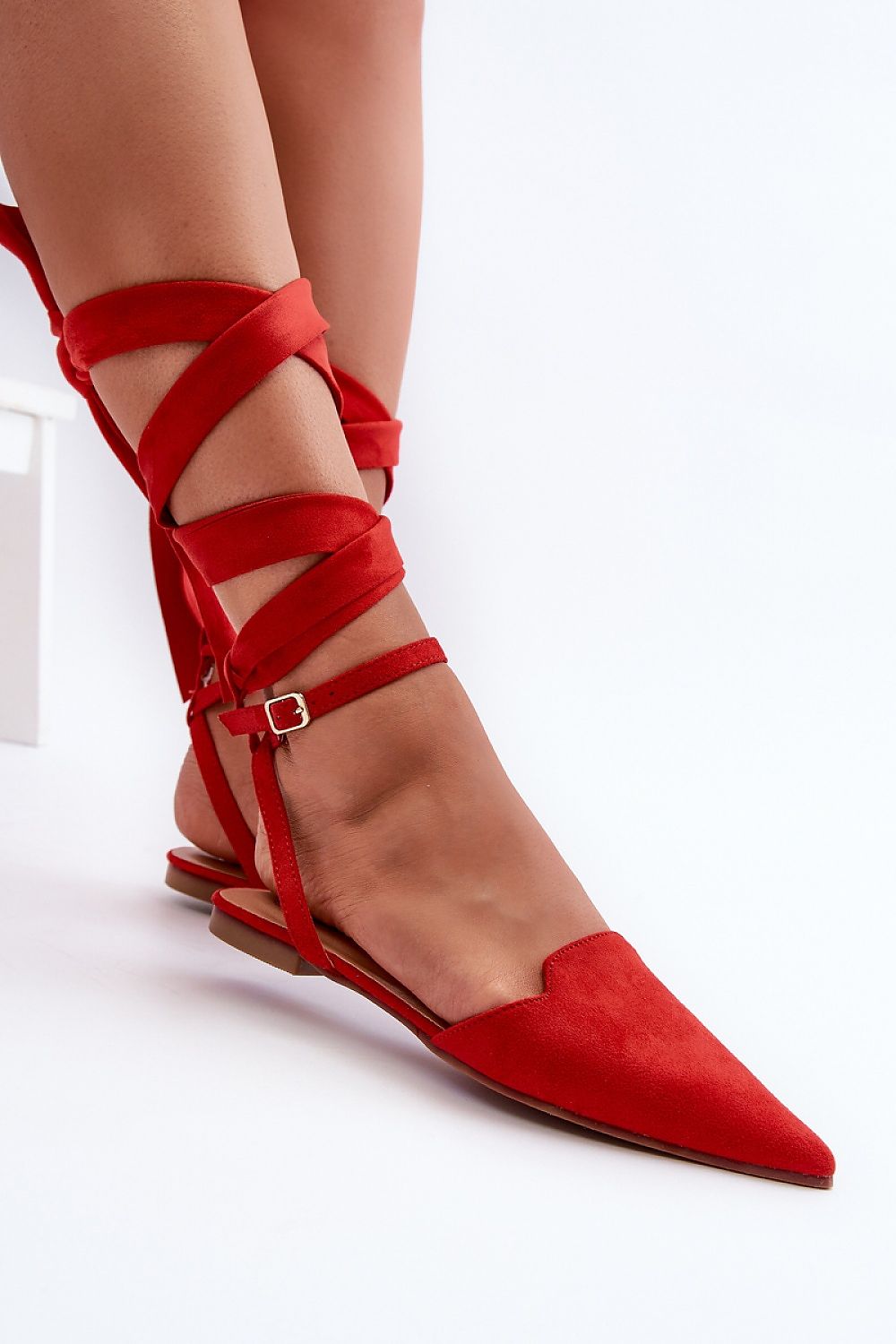 Ballerines élégantes en éco-suède avec bout pointu pour un look raffiné