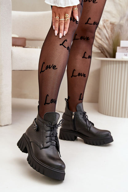 Bottes femme en cuir naturel – Feltoria noir | Zachoo