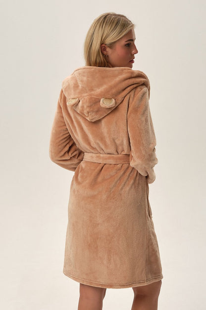Peignoir femme doux en polyester – Fiora | Zachoo