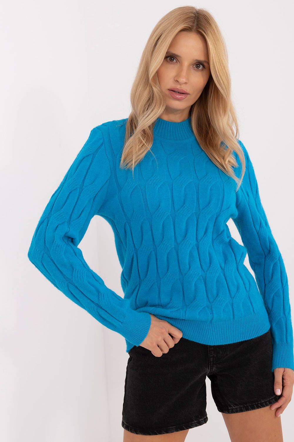Pull femme en coton – DouceVague bleu universelle | Zachoo