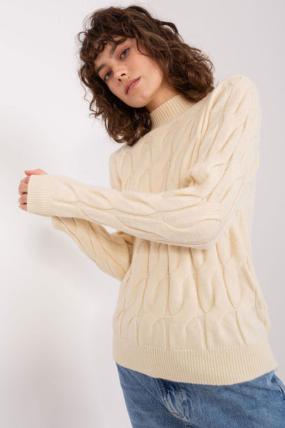 Pull femme en coton – DouceVague blanc cassé universelle | Zachoo