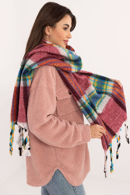 Foulard femme en polyester à carreaux – Amelya | Zachoo