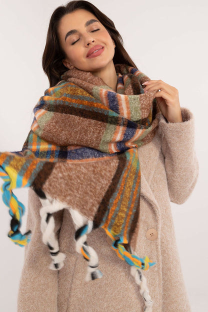Foulard femme en polyester à carreaux – Amelya | Zachoo