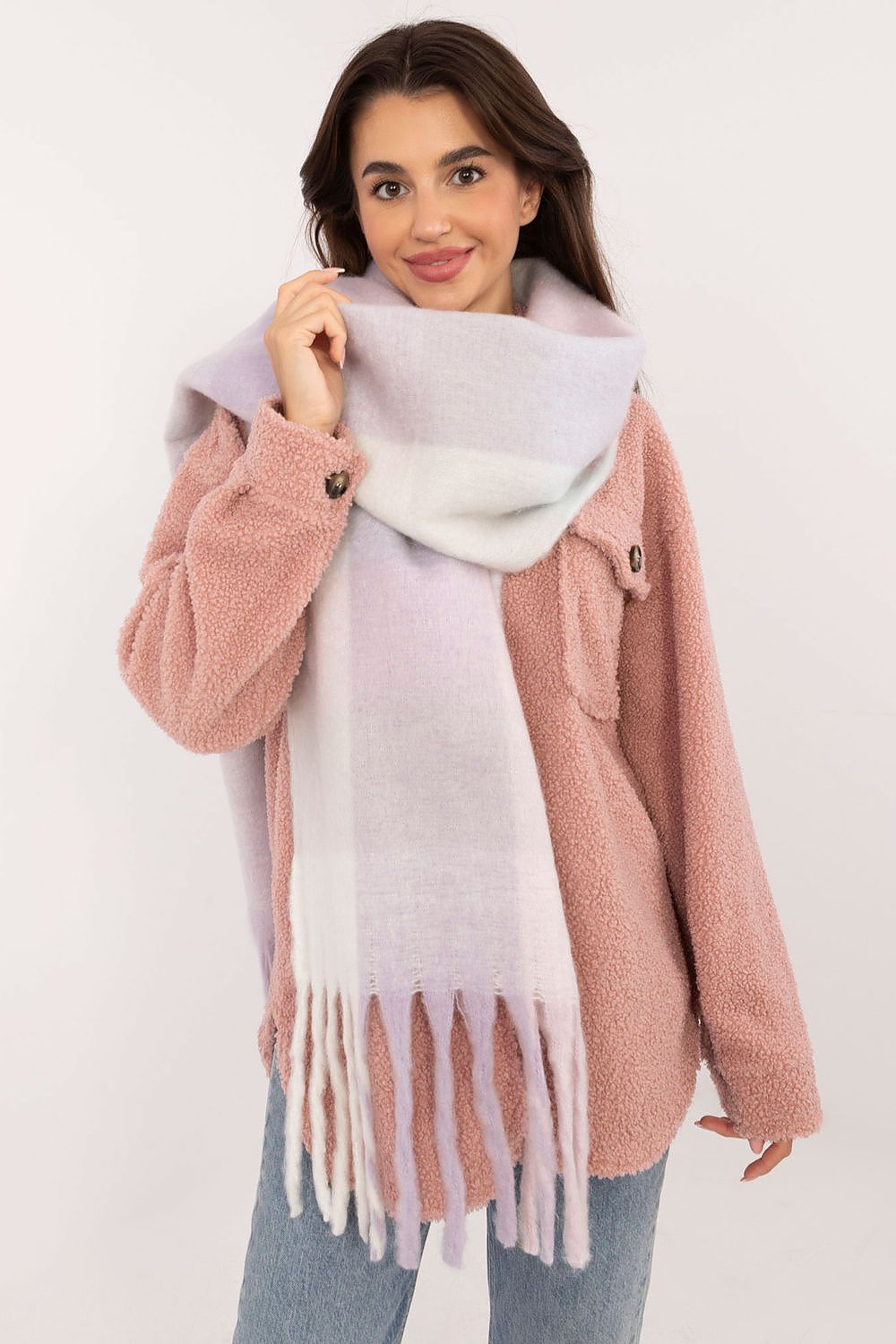 Foulard femme à carreaux – Carlezzia violet universelle | Zachoo