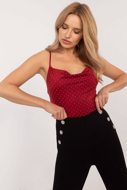 Top StrassFlow rouge universelle | Zachoo