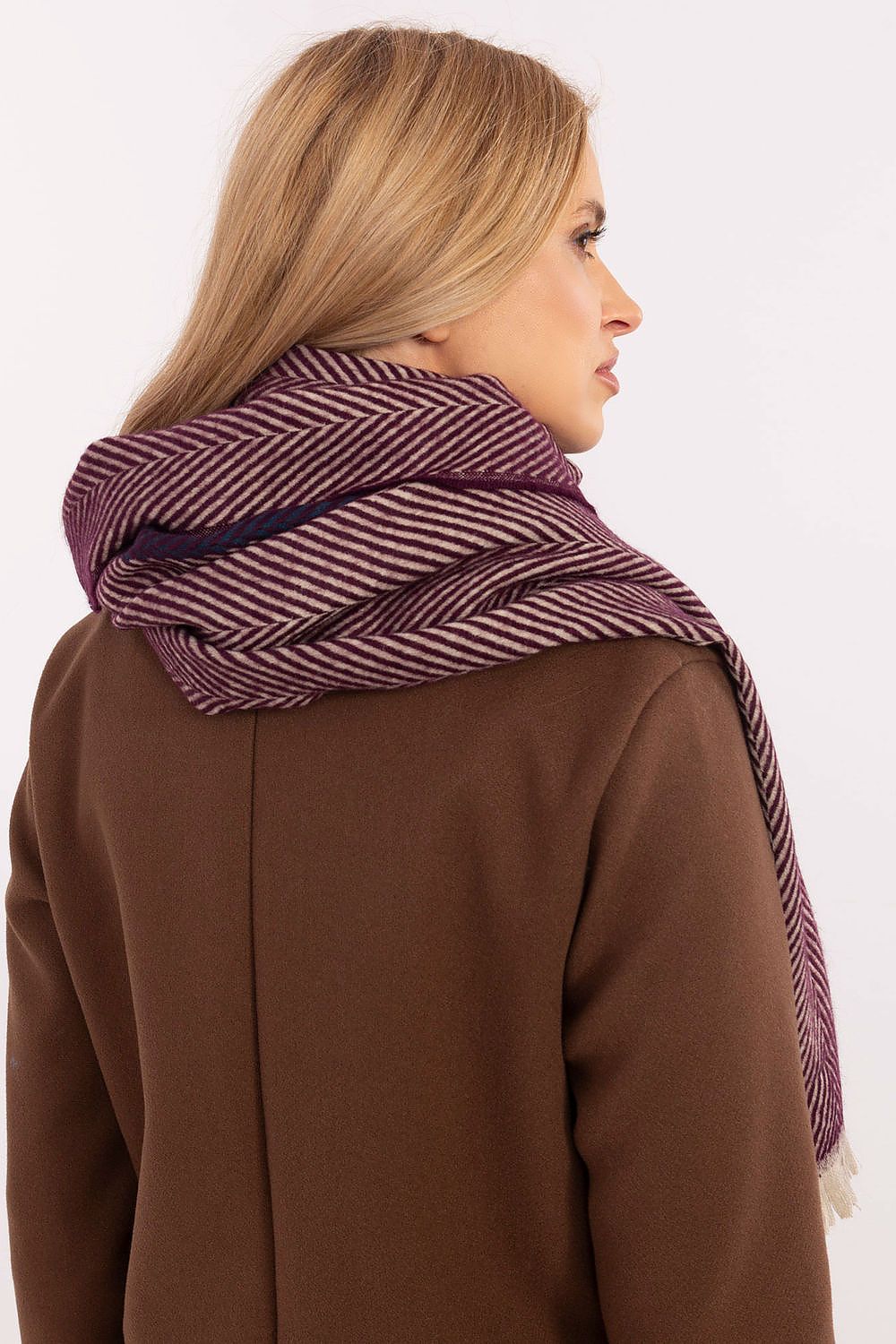 Écharpe femme en viscose à rayures – Nelya | Zachoo