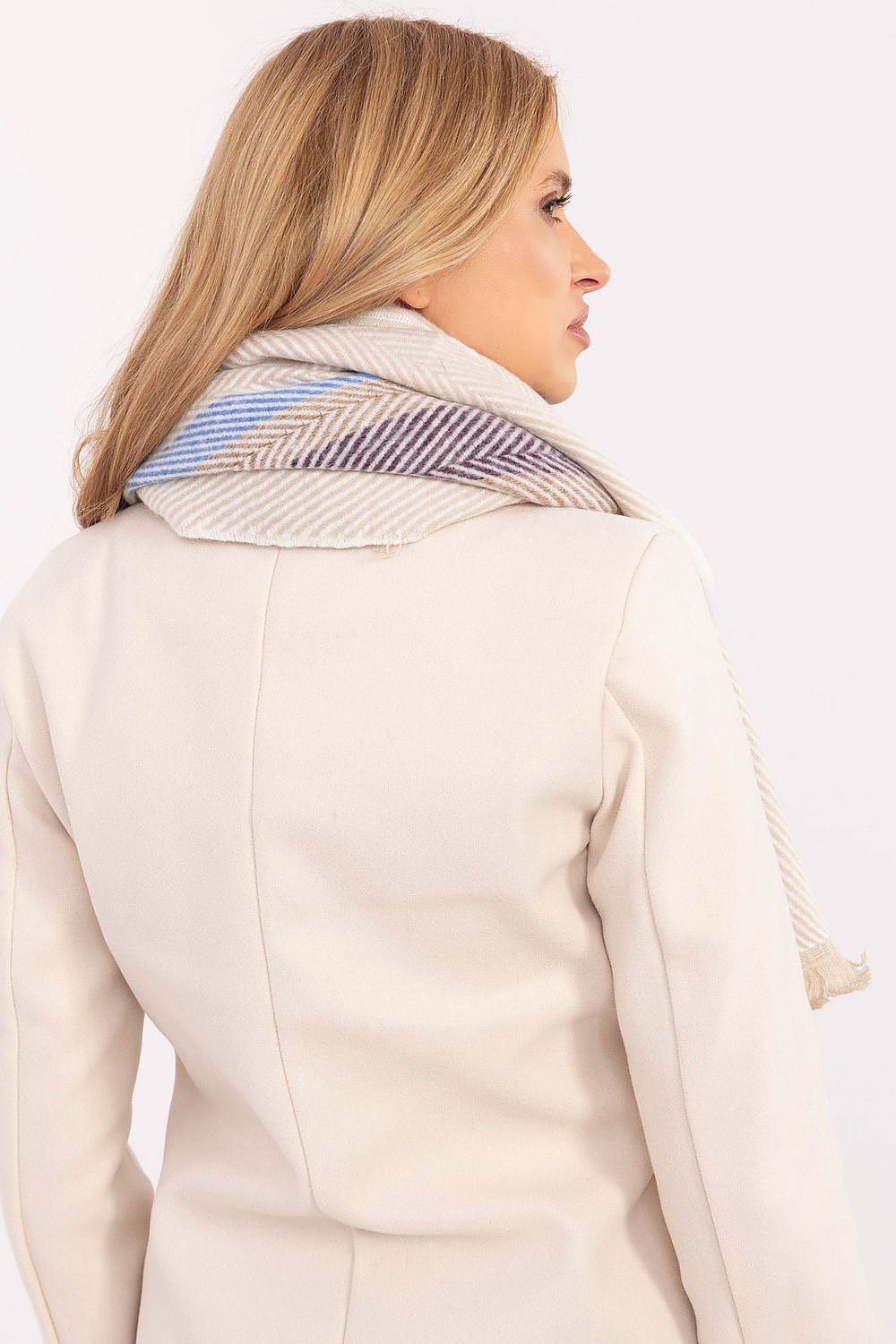 Écharpe femme en viscose à rayures – Nelya | Zachoo