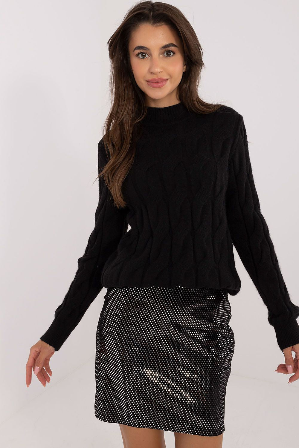 Pull femme en coton – DouceVague noir universelle | Zachoo