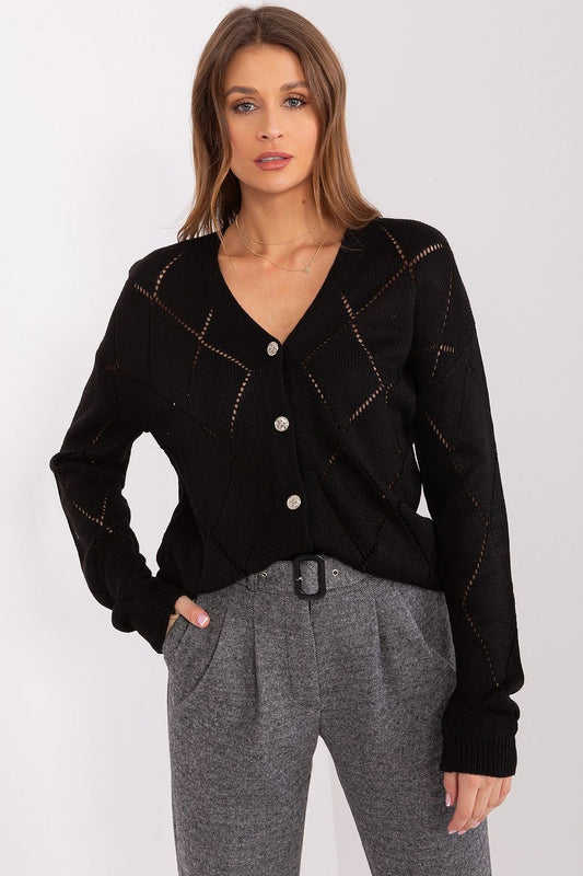 Cardigan Calora Murmure noir universelle | Zachoo