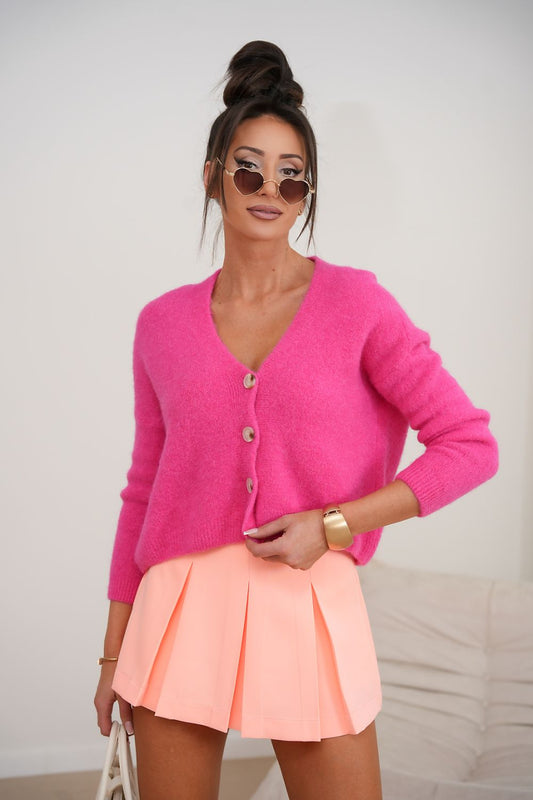 Cardigan Lazureva rosé universelle | Zachoo