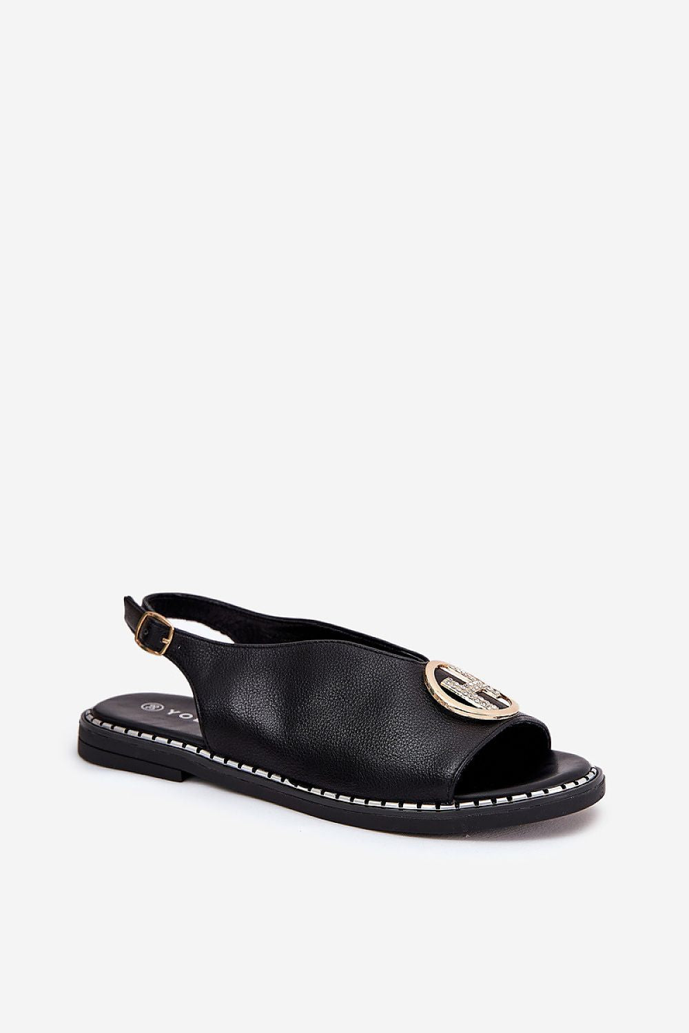 Sandales élégantes en simili cuir avec talon plat pour un confort optimal