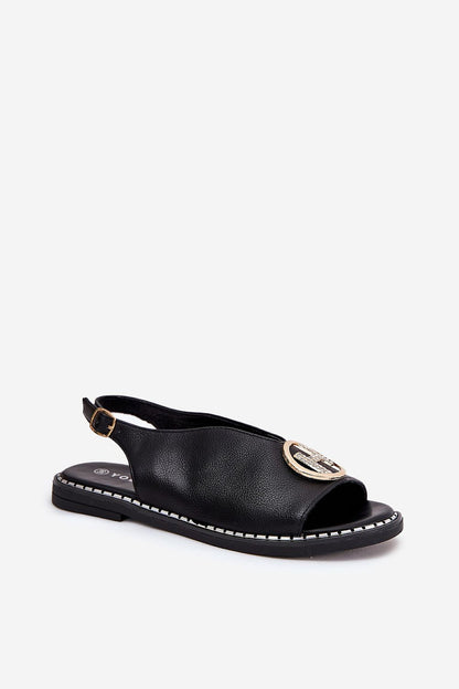 Sandales élégantes en simili cuir avec talon plat pour un confort optimal