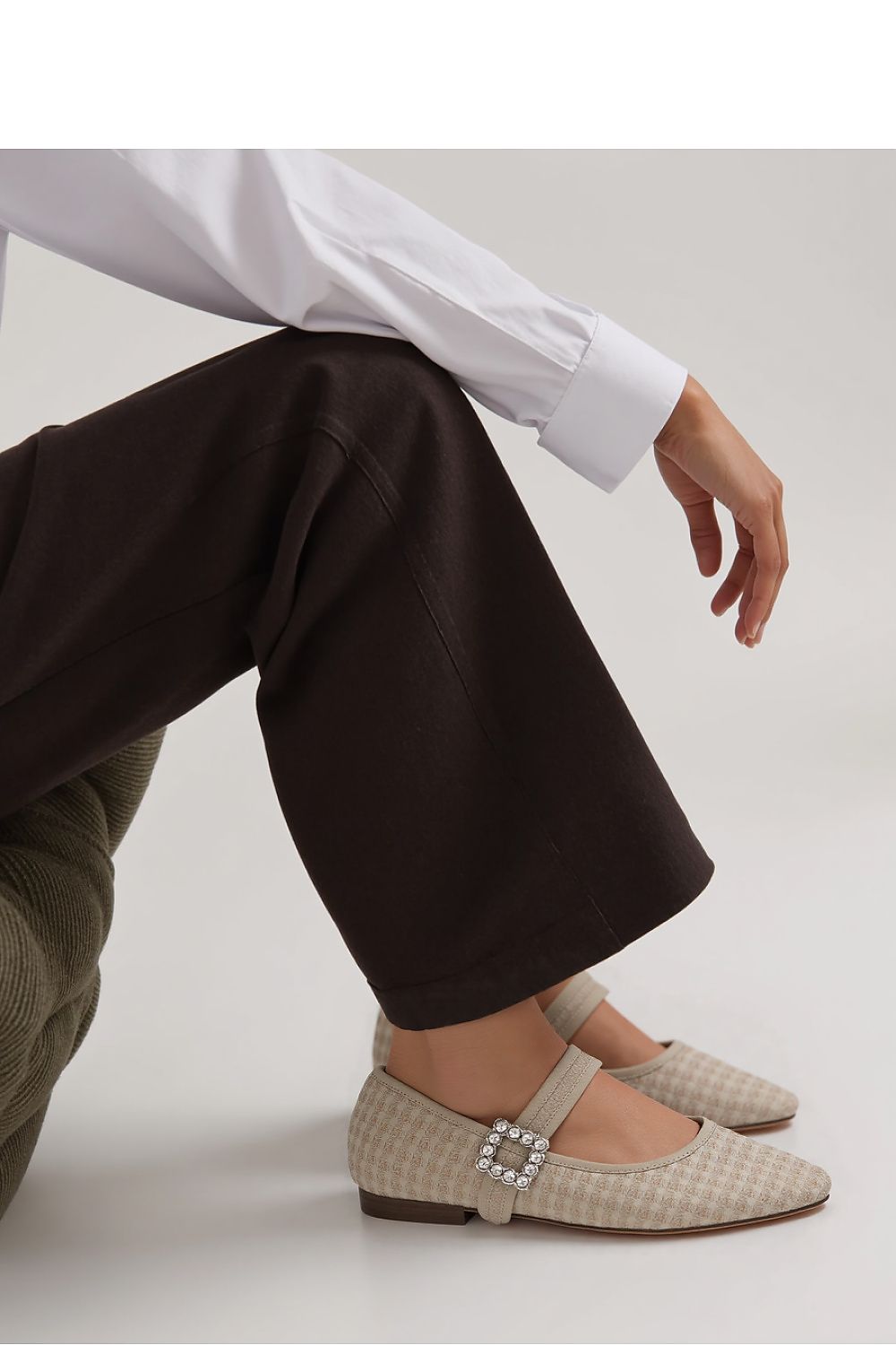 Ballerines en tweed élégantes et confortables, parfaites pour un look raffiné