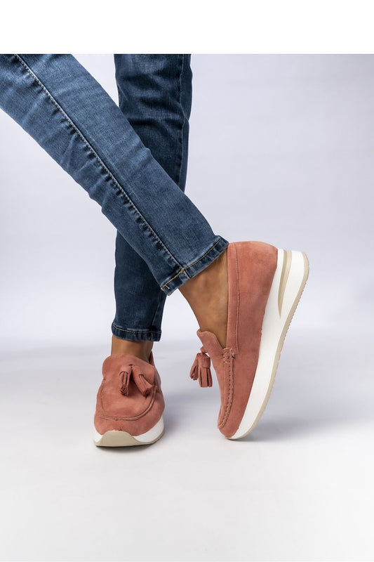 Mocassins en cuir suédé pour femmes, légers et faciles à enfiler, style mule.