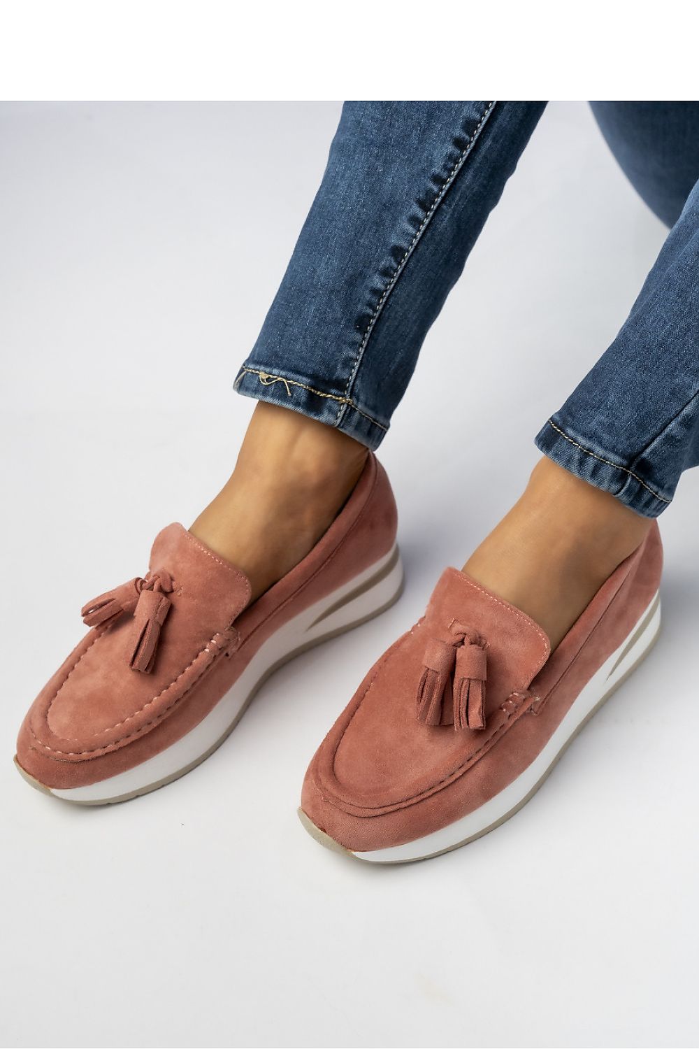 Mocassins en cuir suédé pour femmes, légers et faciles à enfiler, style mule.