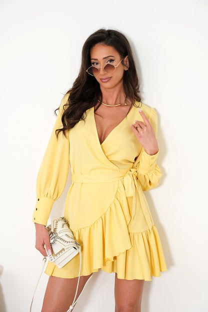 Robe de jour Inyara jaune 2 | Zachoo