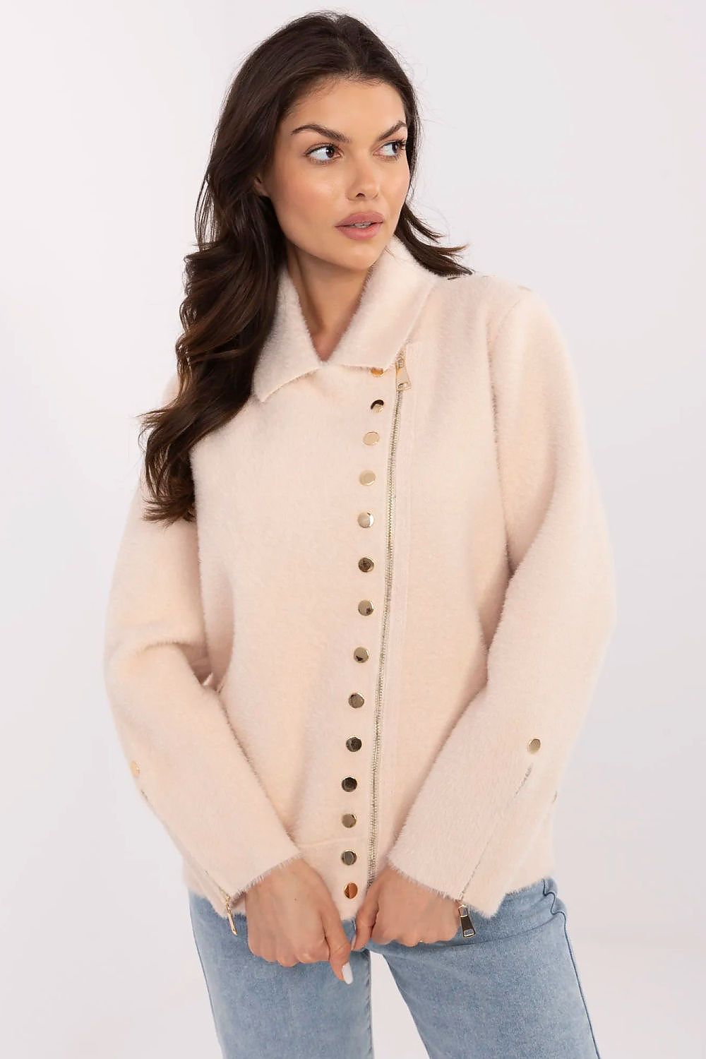 Veste fluide col montant femme – Veste Éclipse rose universelle | Zachoo