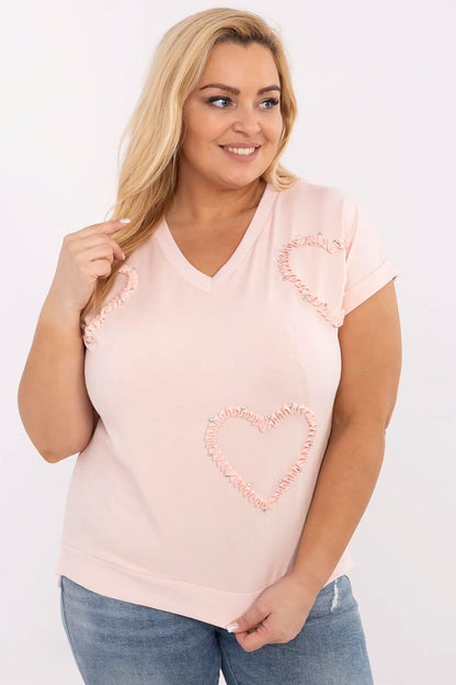 Chemisier grande taille Calmistra rosé universelle | Zachoo
