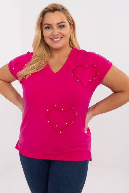 Chemisier grande taille Calmistra rosé 2 universelle | Zachoo