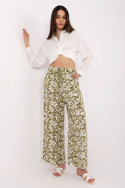 Pantalon femme en viscose - Libre vert | Zachoo