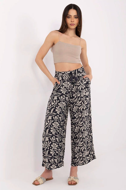 Pantalon femme en viscose - Libre bleu marine | Zachoo