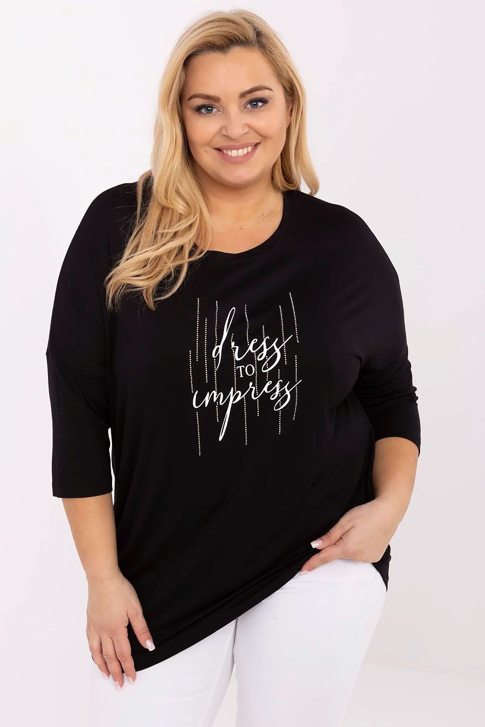Chemisier grande taille Velmara noir universelle | Zachoo