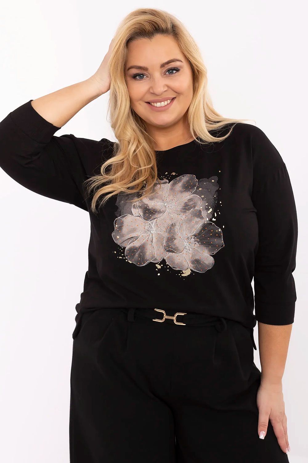 Chemisier grande taille Mirado Souple noir universelle | Zachoo