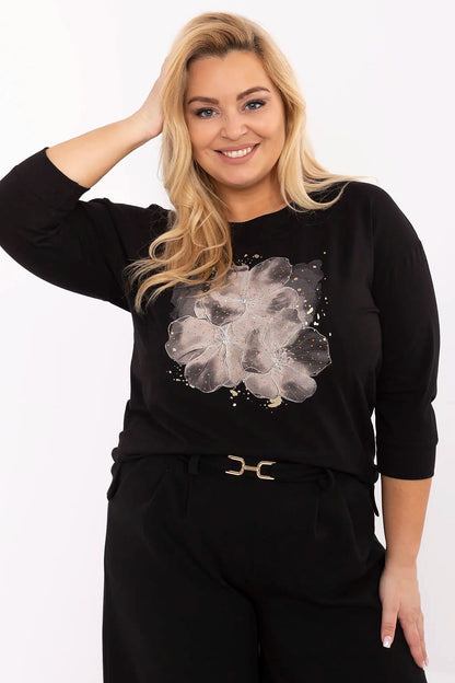 Chemisier grande taille Mirado Souple noir universelle | Zachoo