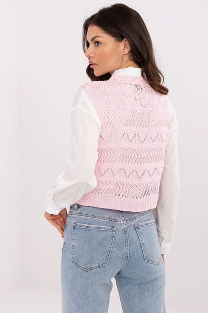 Gilet ajouré en maille coton Néloane | Zachoo