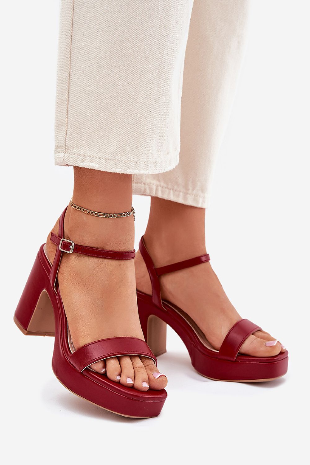 Sandales à talons Kireya Grace rouge | Zachoo