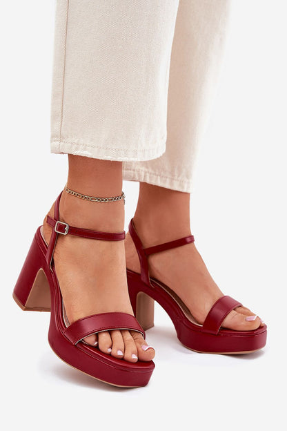 Sandales à talons Kireya Grace rouge | Zachoo