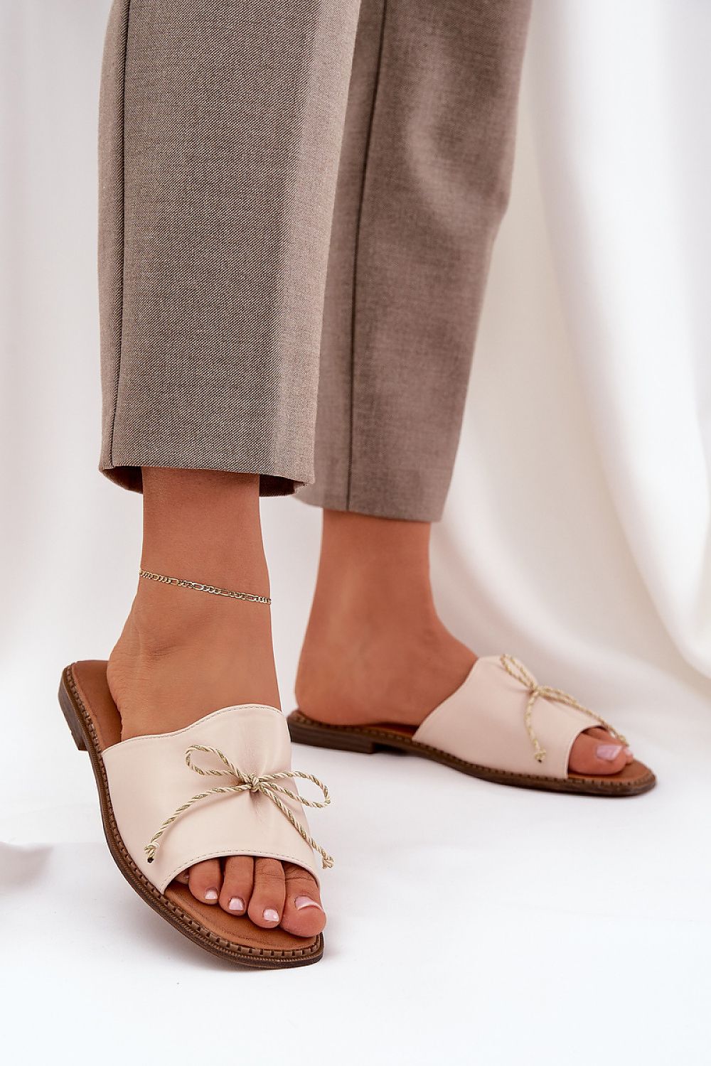 Sandale Elyana Slide beige | Zachoo