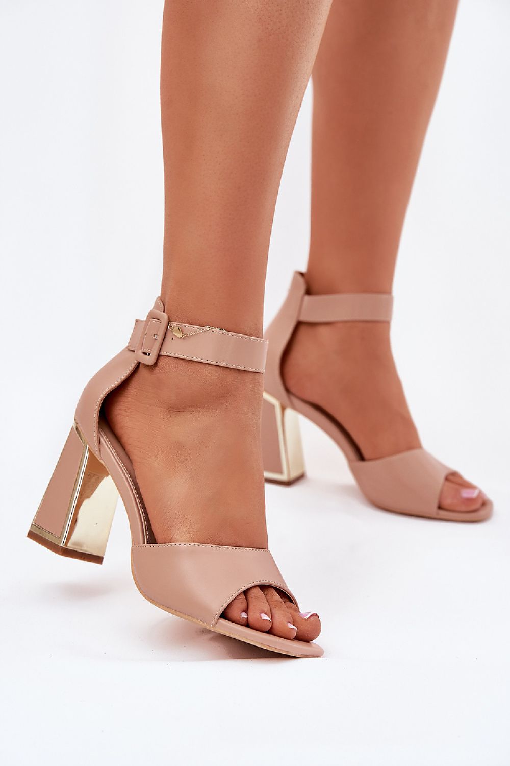 Sandales à talons Naoria Weave beige | Zachoo