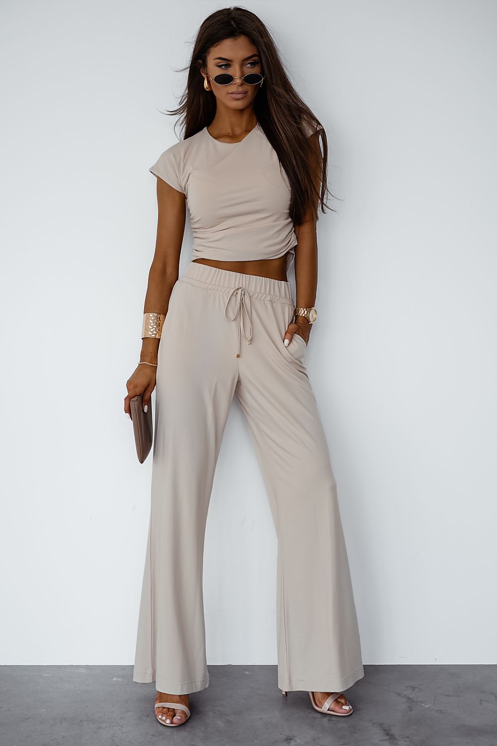 Ensemble femme viscose – Velissya beige | Zachoo