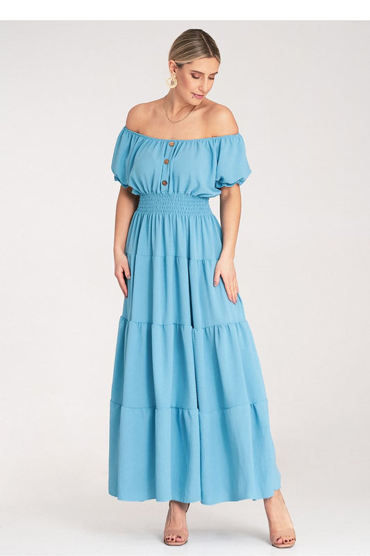 Robe de jour Oriana Solstice bleu universelle | Zachoo