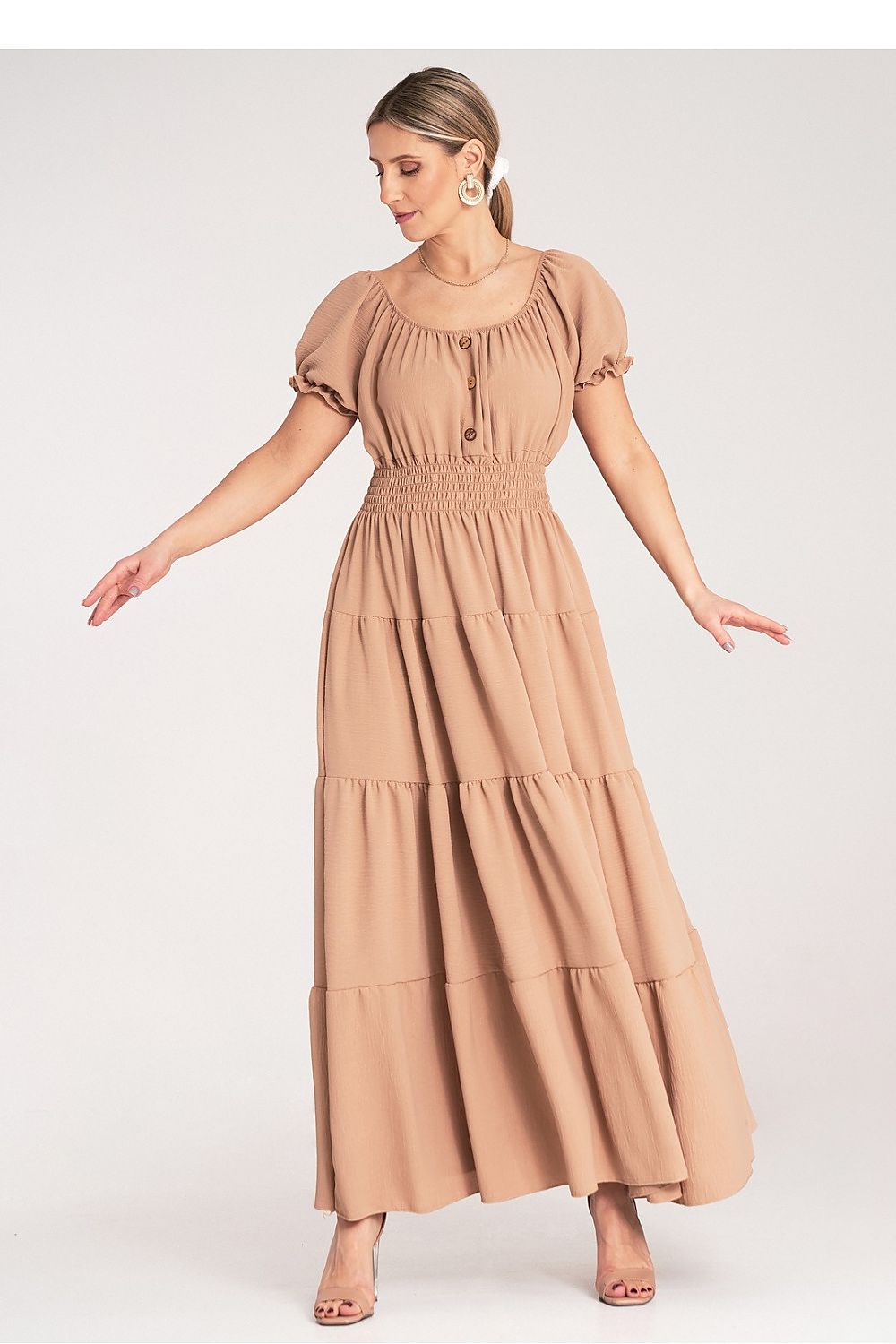 Robe de jour Oriana Solstice beige universelle | Zachoo