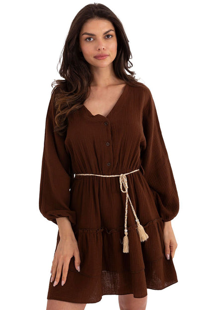 Robe de jour Verantra brun universelle | Zachoo