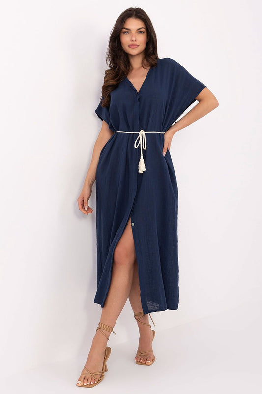 Robe de jour Éveil Naturel bleu marine | Zachoo