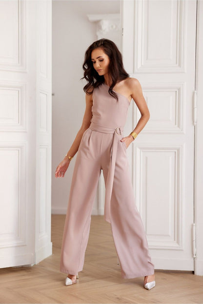 Combinaison Tarian fluide à coupe droite beige | Zachoo