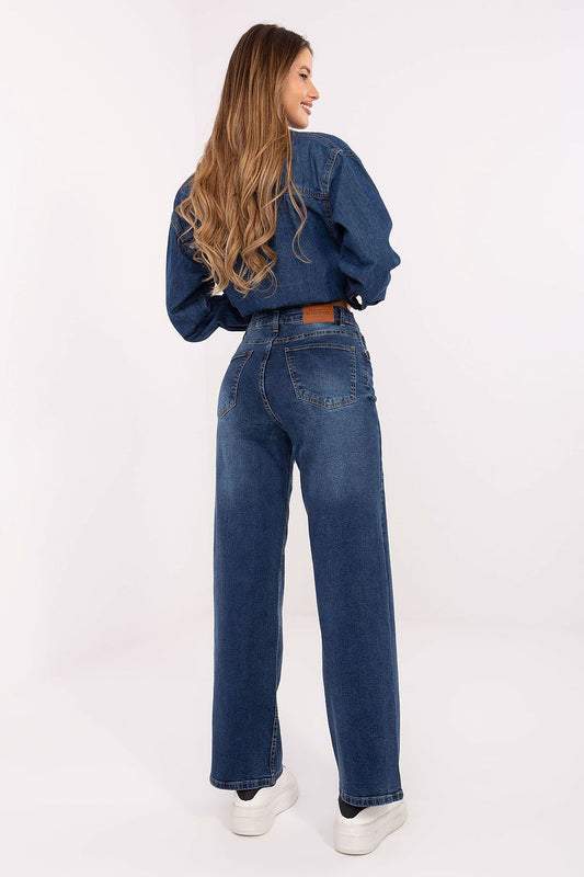 Jeans femme en coton coupe large– Valoria | Zachoo