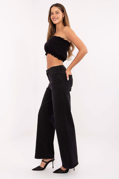 Jeans femme en coton coupe large– Valoria | Zachoo