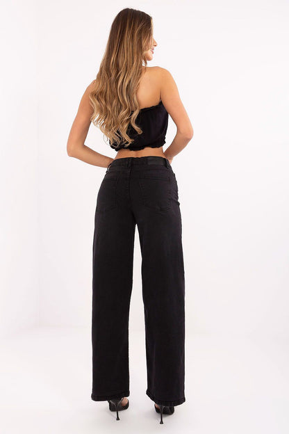 Jeans femme en coton coupe large– Valoria | Zachoo