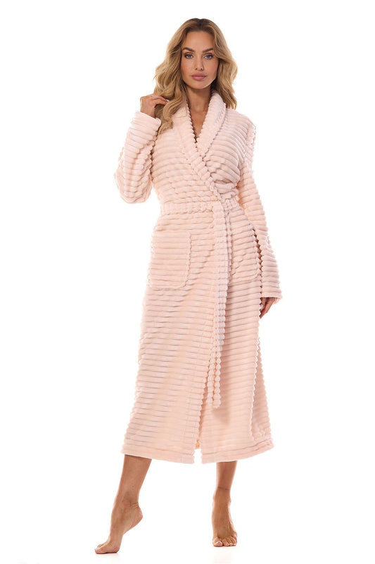 Peignoir femme long et doux en polyester – Lunaria | Zachoo
