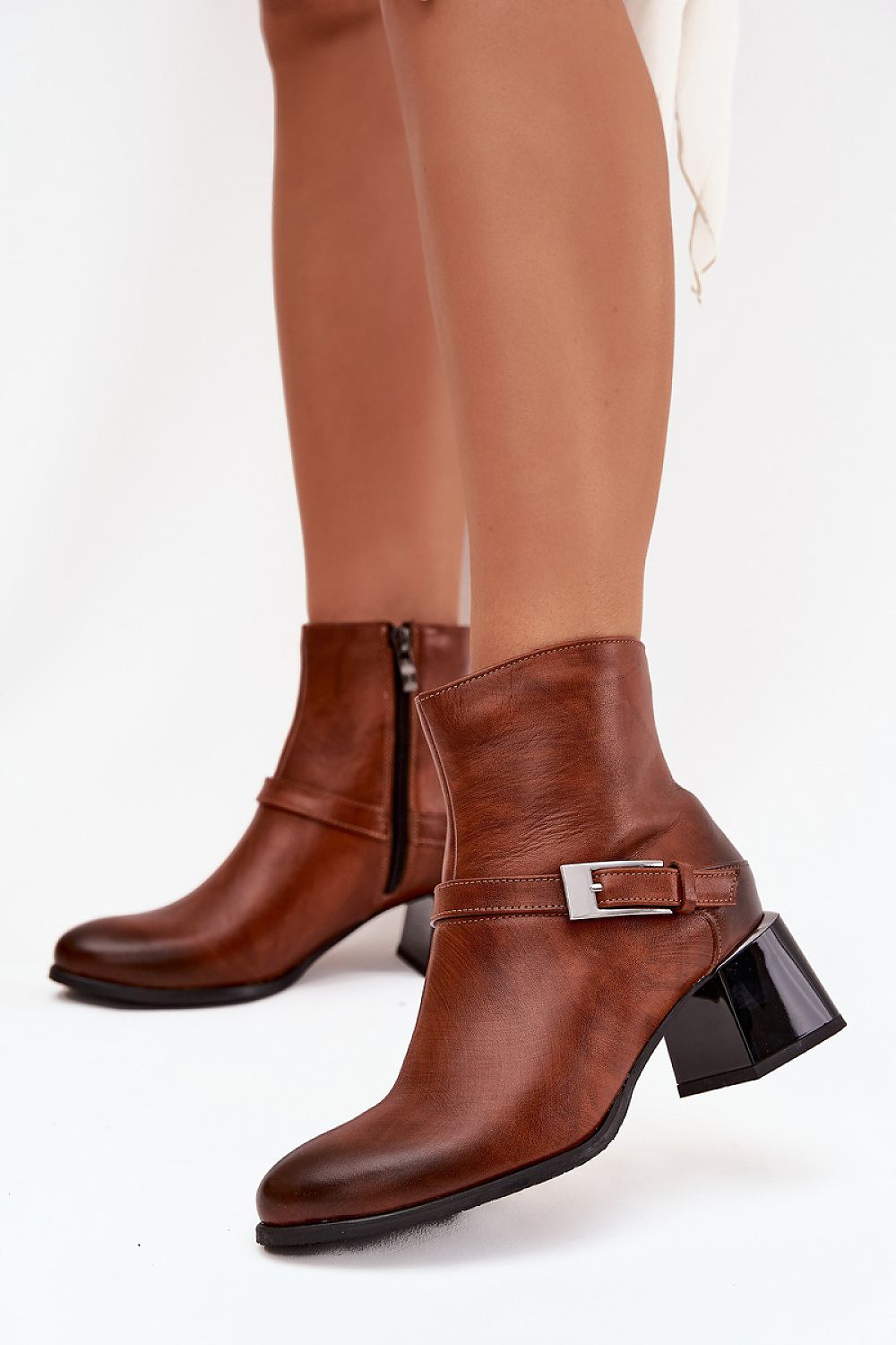 Bottines femme en cuir naturel – Beltoria brun | Zachoo