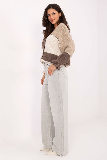 Jean femme taille haute et coupe large -Soléna gris | Zachoo