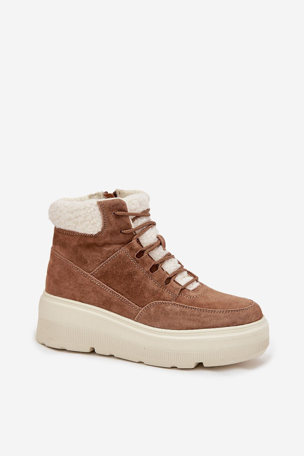 Bottes de neige femme en daim naturel – Vincezora | Zachoo