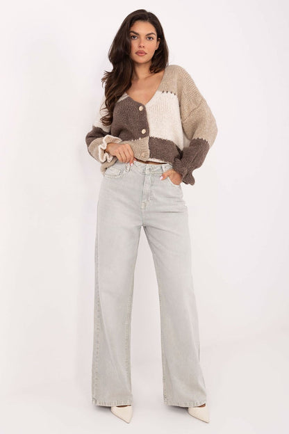 Jean femme taille haute et coupe large -Soléna | Zachoo