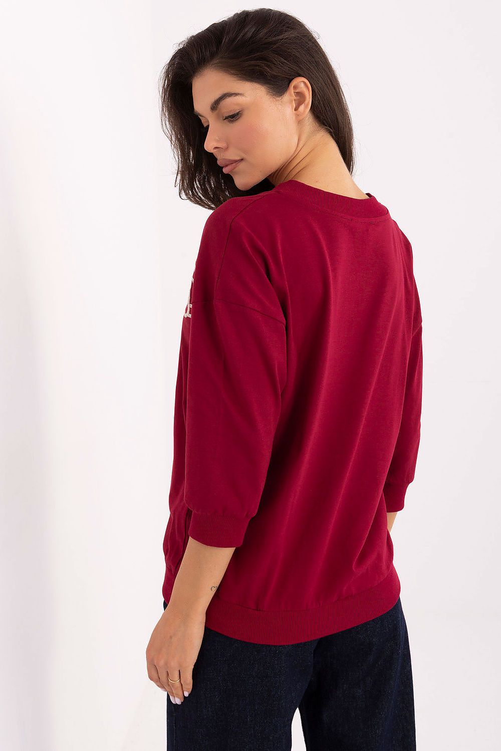 Chemisier femme coton col V manches 3/4 - Relevance | Zachoo
